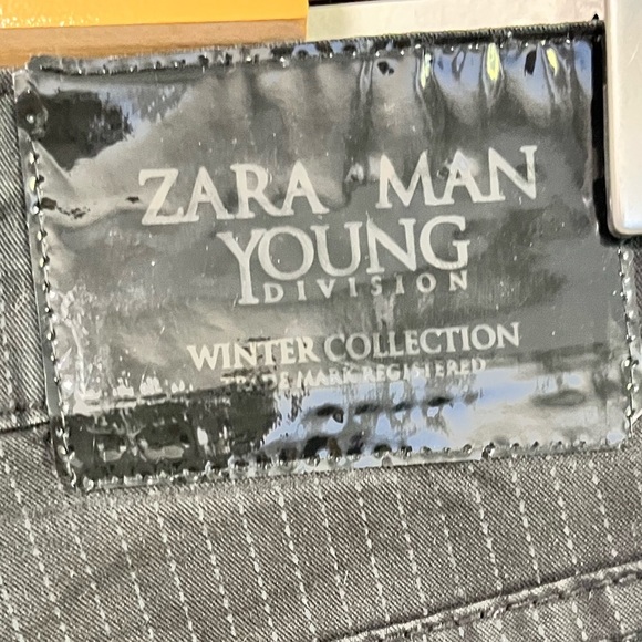 Zara Man Young Division Black Pinstripe Pants – Size 31 - Picture 5 of 12